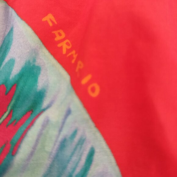 FARM RIO - Sweet Jungle Red Midi Dress - Size XL - Picture 10 of 14